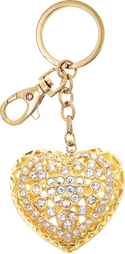 Nøglering med gyldent hjerte