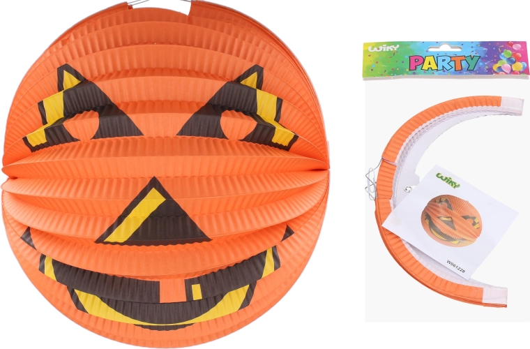 Papirslampion kugle 25 cm græskar