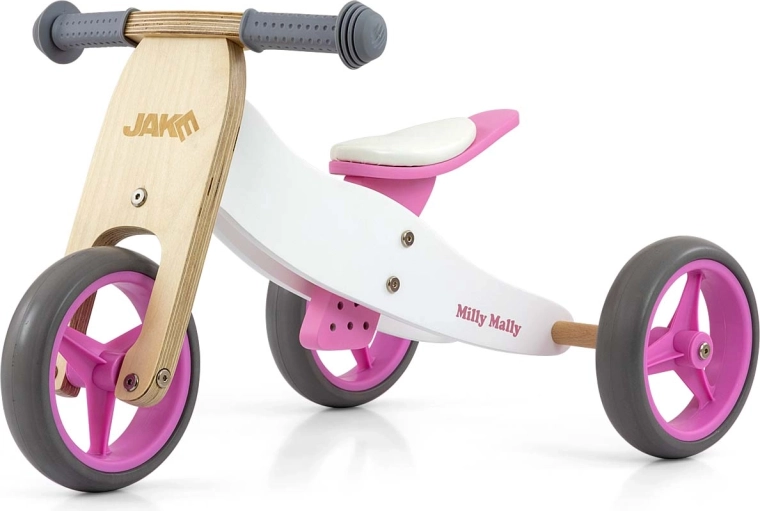 Milly Mally løbecykel og trehjulet cykel 2i1 Jake classic pink - 1 stk.