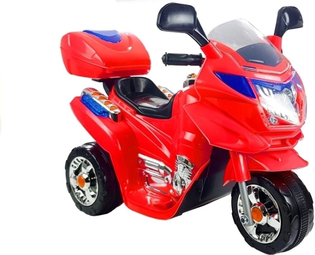 Elektrisk trehjulet børnemotorcykel – rød batteridrevet motorcykel