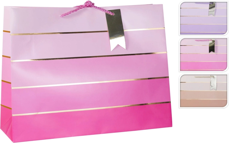 Gavepapirpose XL 40 × 30 × 10 cm, mix af 3 farver
