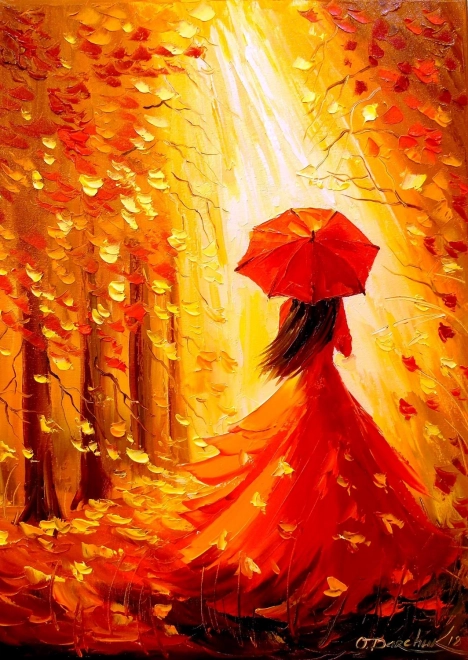 Enjoy puslespil Efterårsdame – 1000 brikker