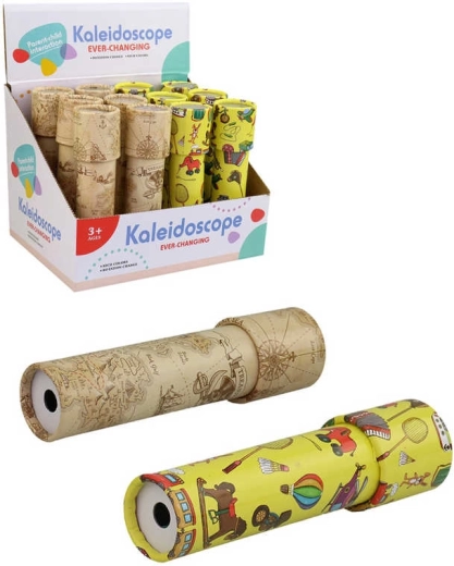 Børnekalejdoskop af pap og plast 18,5 cm - 1 stk.