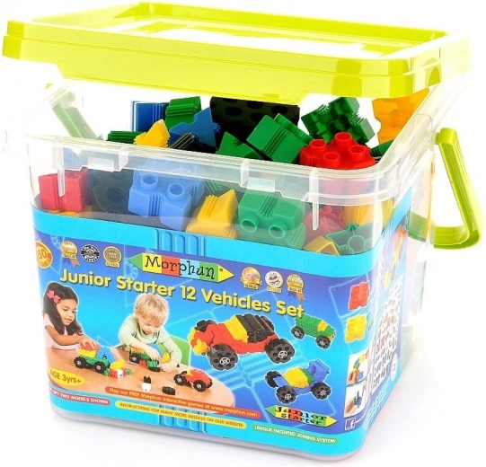 Morphun Junior Starter Byggesæt 12 Køretøjer, 150 Dele