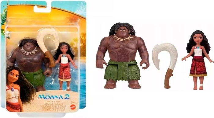 Disney Vaiana 2 figurinesæt med Vaiana og Maui med magisk krog