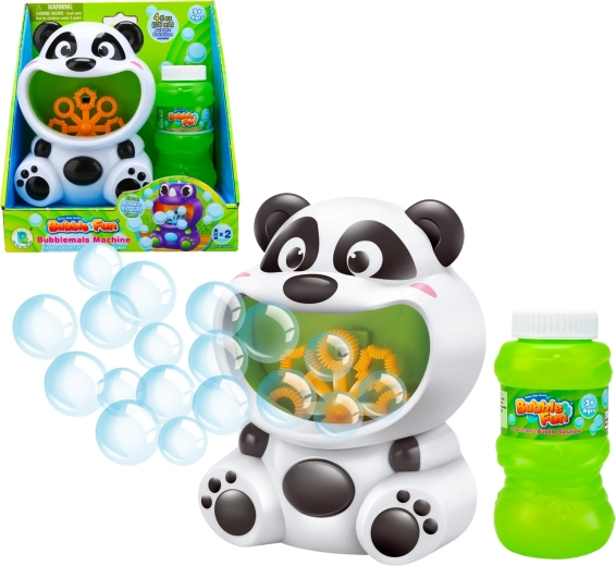 Bubble Fun pandaboblemaskine med 118 ml påfyldning