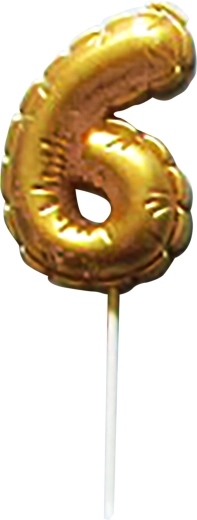 Tallys til kage nummer 6 guld TORO