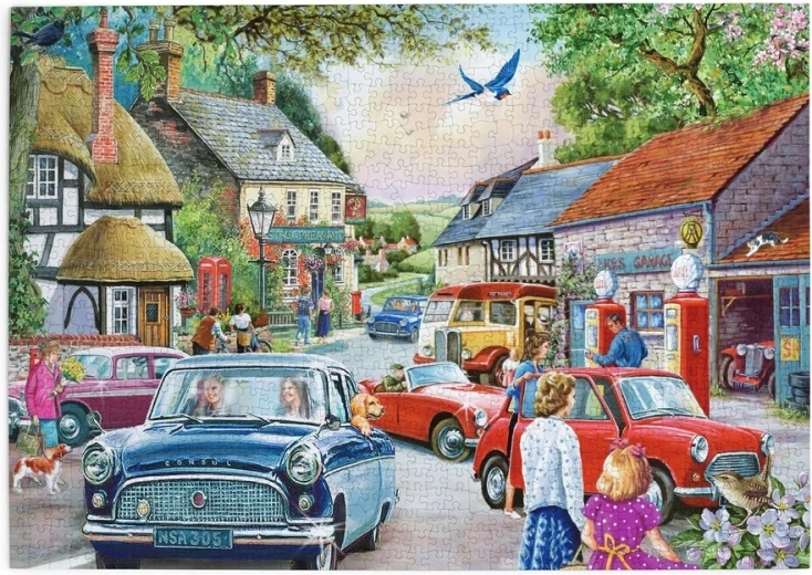 Puzzle House of Puzzles ved benzinstationen med 1000 brikker