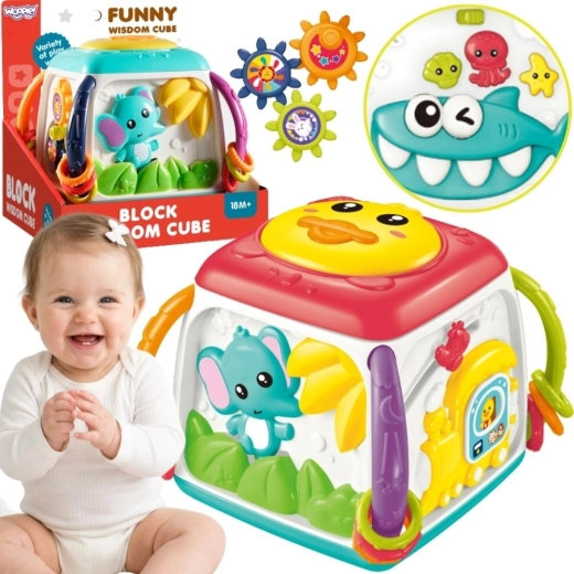 Woopie Baby interaktiv multifunktionel læringskube 18 mdr.+