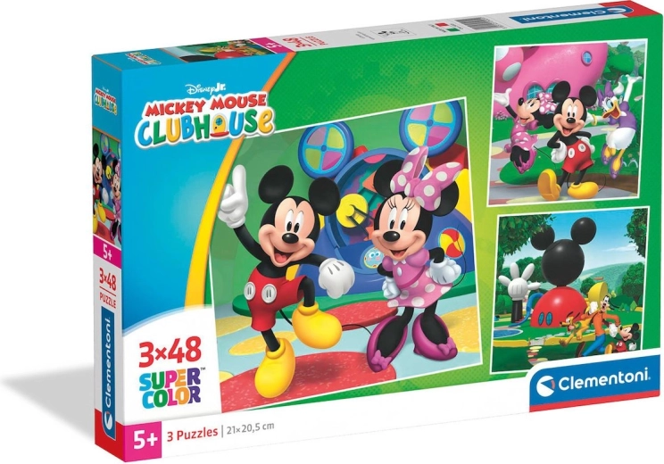 Puslespil CLEMENTONI Mickeys Klubhus 3×48 brikker
