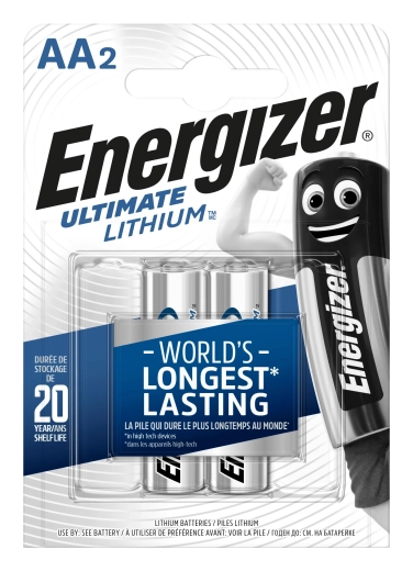 Energizer Ultimate Lithium AA penlitebatterier 1,5 V – 2 stk.