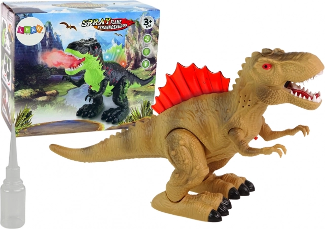 Interaktiv dinosaur med vanddamp og lyseffekter