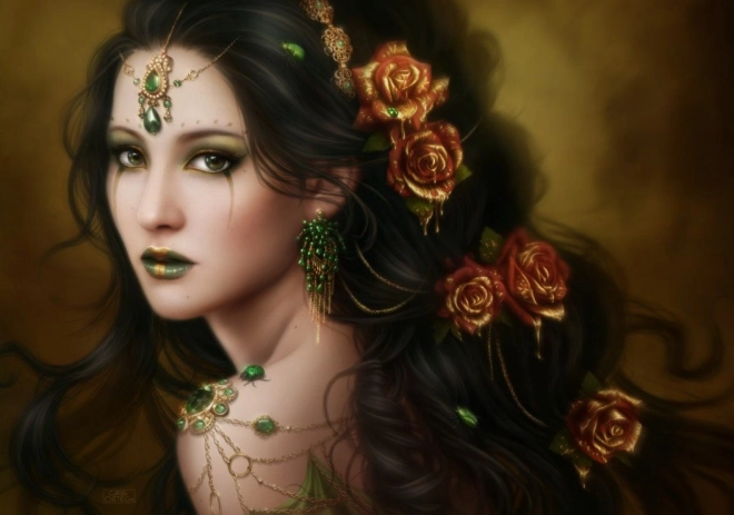 Puslespil Gylden Rose 1000 brikker