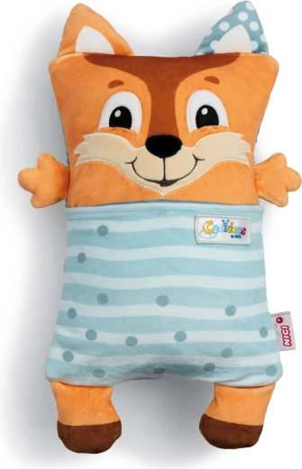Nici Cosidoos plysbamse ræv 2-i-1 – superblød legetøj og pude 30 × 20 cm