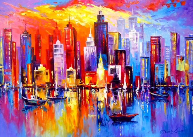 Enjoy puslespil Aften i New York 1000 brikker