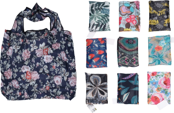 Sammenklappelig stofpose