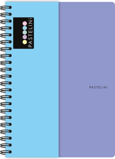 Ringblok A4 PASTELINI lilla-blå