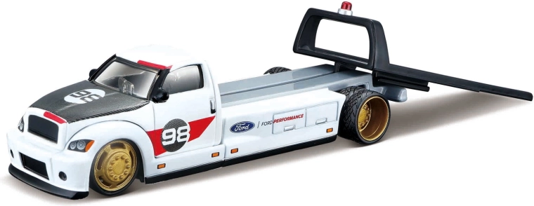 Maisto transportvogn med Ford GT Heritage Edition-model 1:64