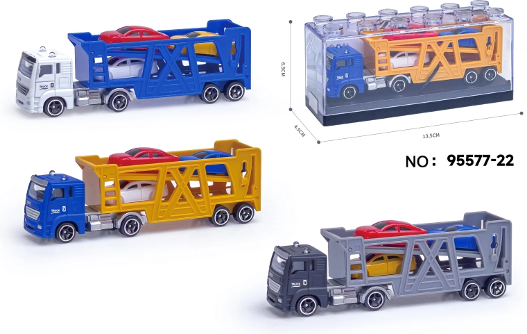 Metalmodel af lastbil med sættevogn 1:64 – flere varianter