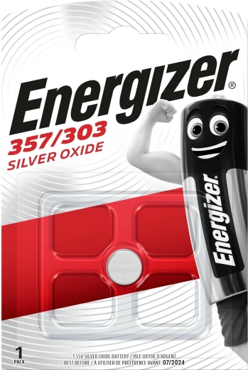 Ur-batteri ENERGIZER 357/303, sølvoxid, 1,55 V, 138 mAh