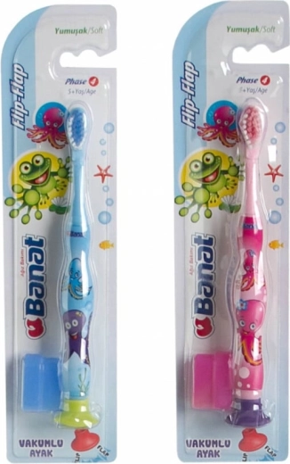 BANAT FlipFlap Junior Soft blød tandbørste til børn, blød, 5+