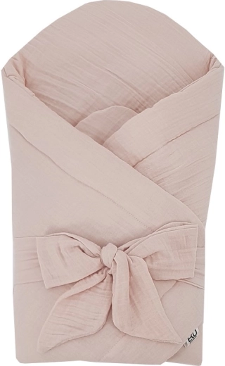 Musselin svøb uden forstærkning Powder Pink 75 × 75 cm
