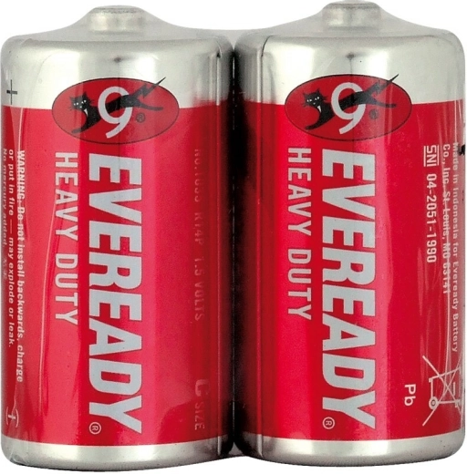 Energizer Eveready Heavy Duty Red batterier C R14 1,5 V, 2 stk