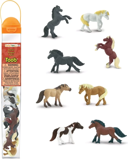 Safari Ltd. Toobs-tube med ponyer