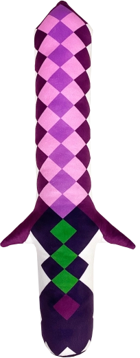 Fluffy Fighterz lysende plys-sværd Pixel lyserød