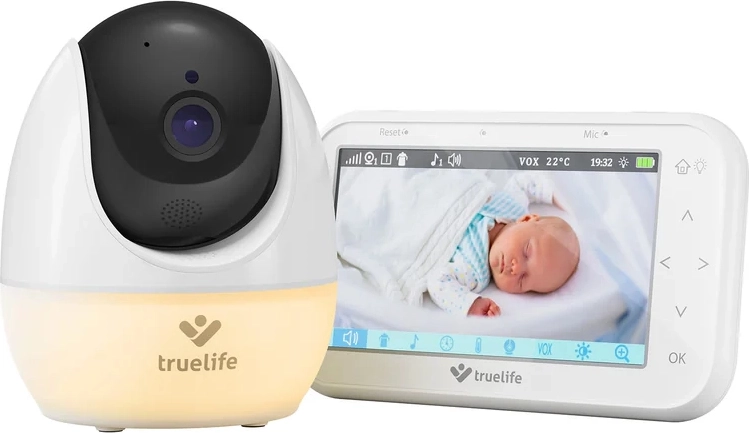 Video-babymonitor TRUELIFE NannyCam R4 Pro med drejelig kamera og 4,3" IPS-skærm