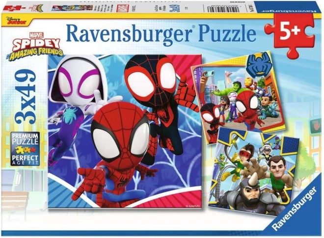 Puslespil RAVENSBURGER Spidey 3×49 brikker