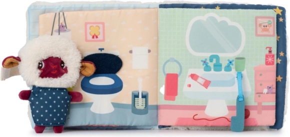 Tekstilbog med fingerdukke – godnat med fåret YVON fra LILLIPUTIENS