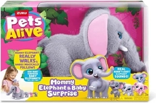 ZURU Pets Alive Mama-elefant med unger