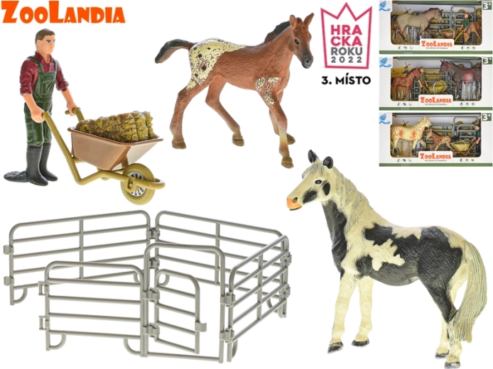 Zoolandia hestefigurer med føl og tilbehør - 1 stk.