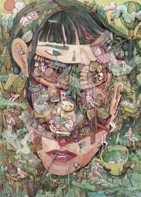 Heye puslespil Hjem for tanker 1000 brikker