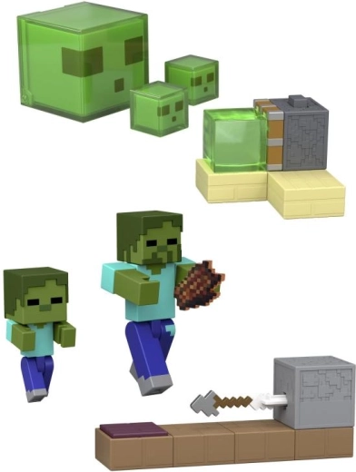 Minecraft actionfigur 8 cm med spiltilbehør