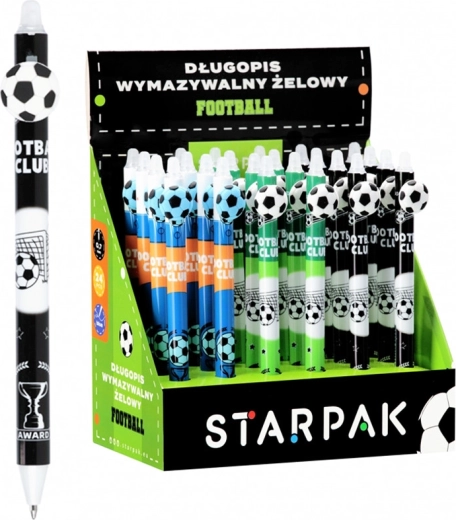 Sletbart pen med fodboldmotiv - 1 stk.