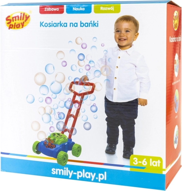 Boblemaskine i græsslåmaskine-design