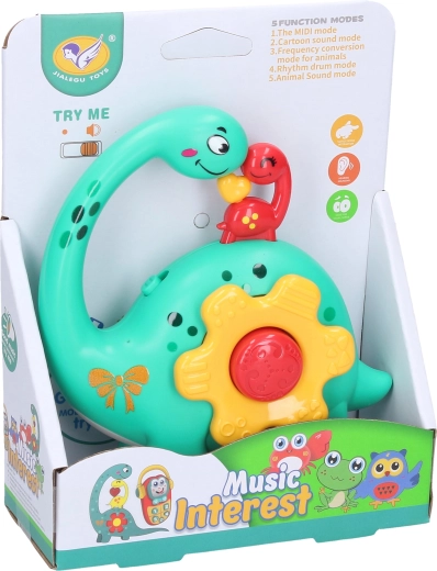 Dinosaur med lys- og lydeffekter 12 cm - 1 stk.