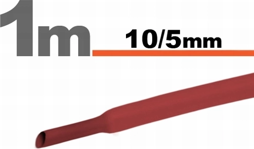 Rød krympeflex 10/5 mm