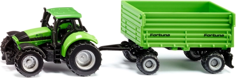 Siku traktor DEUTZ-FAHR med to-akslet trailer Fortuna