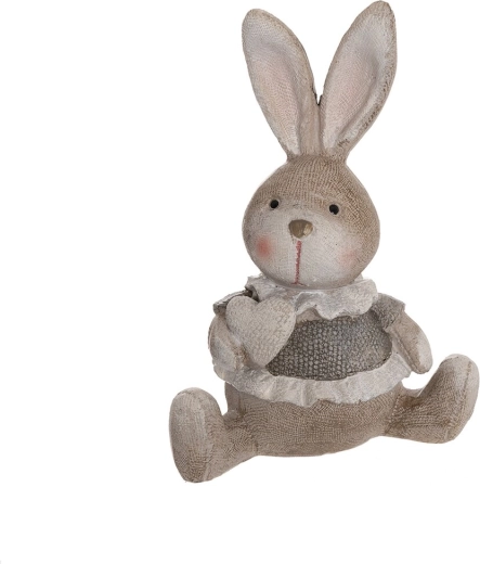 Keramisk kanin, beige, 14 cm