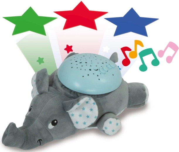 Jamara nat-LED-natlampe med projektor Dreamy elefant – 1 stk.