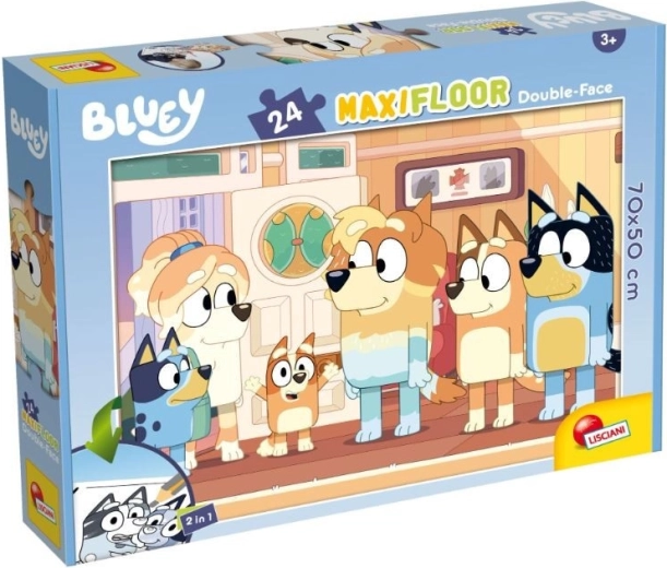 Dobbelt-sidet puslespil 24 brikker maxi Bluey