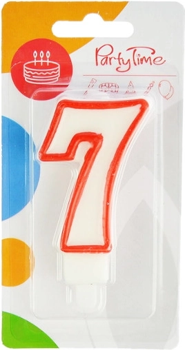 Fødselsdagslys tal 7 rød