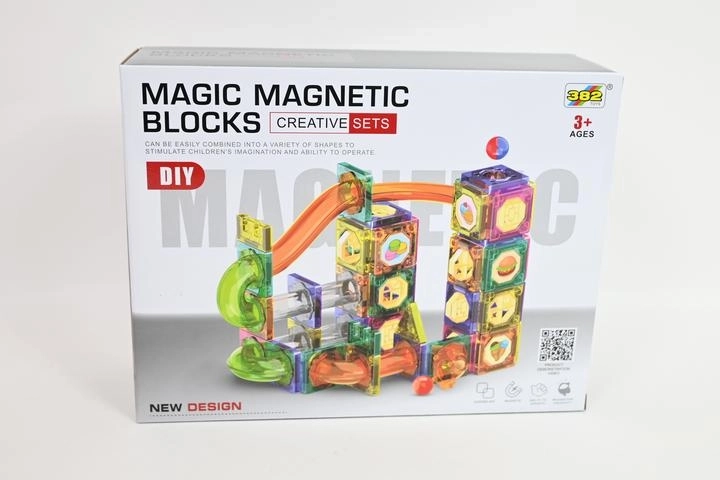 Magnetisk byggesæt – kuglebane 94 dele