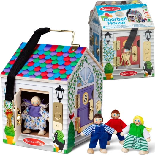 Træhus med dørklokker MELISSA & DOUG Doorbell House