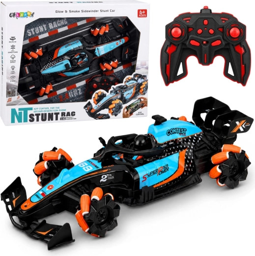 Stunt-racer RC-bil 4WD 1:10 med røgeffekt og 360° rotation