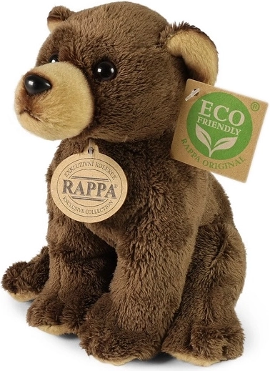 Rappa plysbjørn brun siddende 15 cm Eco-Friendly
