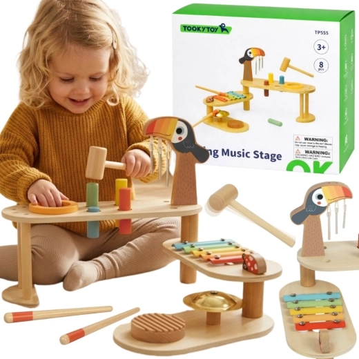 Tooky Toy pædagogisk musikbord tukan